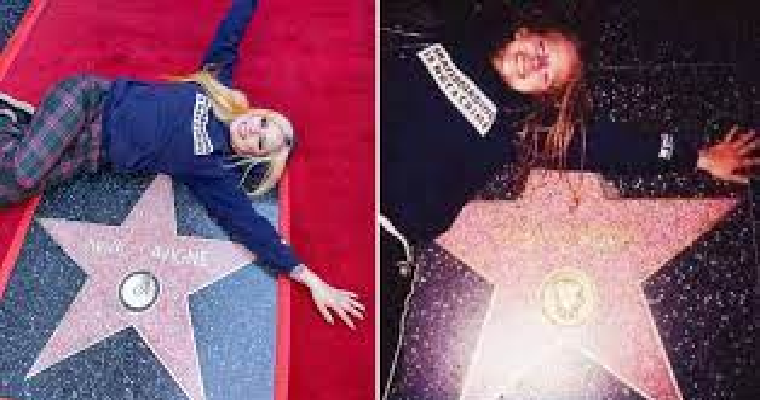 Singer Avril Lavigne gets star on Hollywood Walk of Fame