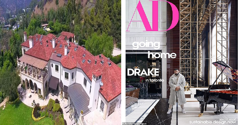 Hold On, We're Going Home: Drake lists his final US property - an $88m Beverly Hills estate - as he quits America for his hometown of Toronto, where he lives in huge mansion he built from scratch