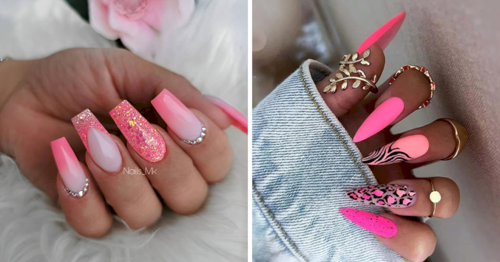 "Elevate Your Manicure Game: 22 Hot Pink Nail Designs Inspired by Barbiecore"_Nail Art Addicts