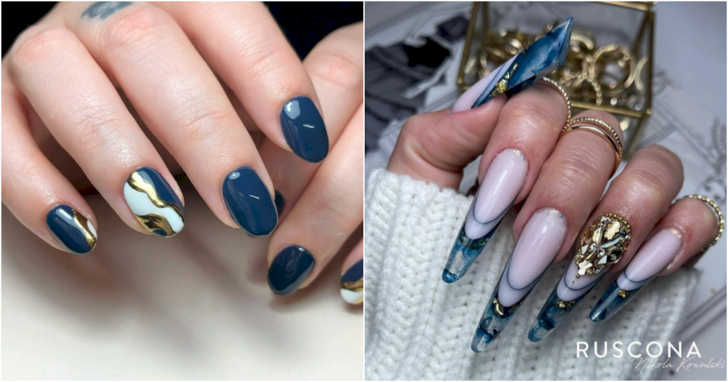 Holiday Nails: Dive into a World of Blue Beauty with 32 Striking Nail Styles for 2023!_nail lover.
