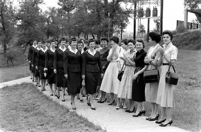 Daily Life at a Stewardess School in Texas in 1958 _ Vintage US