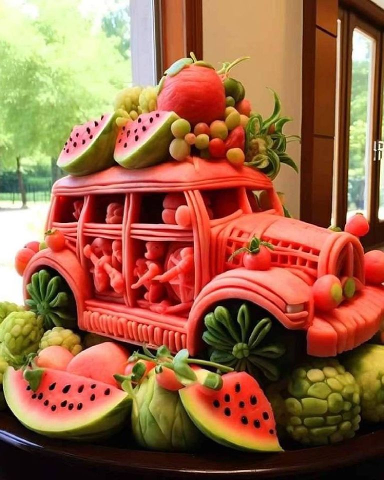Sculpting Magic With Watermelons: Revealing The Enchanting Realm Of Watermelon Carvings And Environmental Artistry