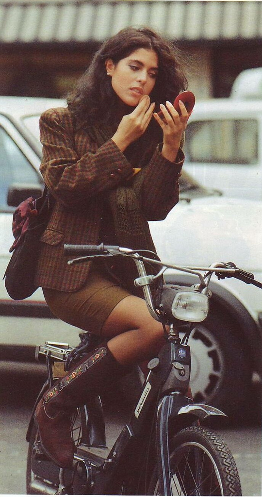 Vintage Photos of Girls in Mini Skirts on Bikes