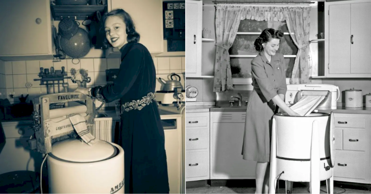 Vintage Photos Show the Early Days of Washing Machines, 1880s-1950s