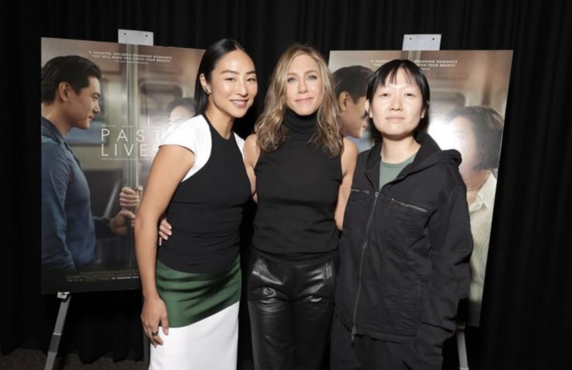 Jennifer Aniston Hosts 'Past Lives' Screening to Support Greta Lee During Golden Globes Weekend