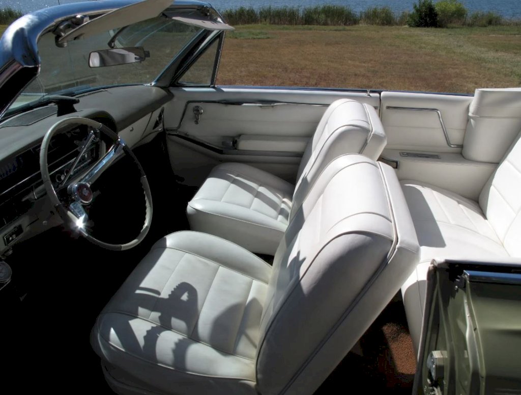 The seats in the 1963 Cadillac Series 62 were designed with passenger comfort in mind. 