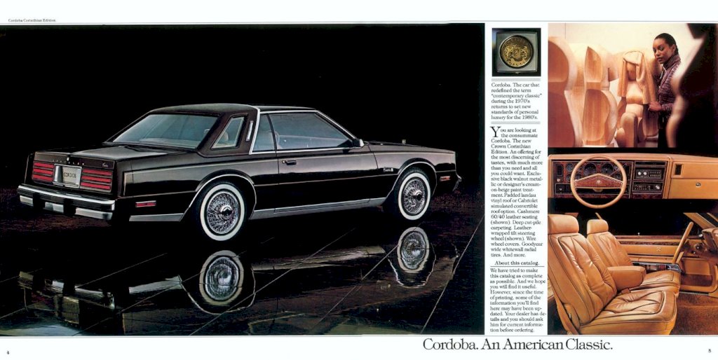  the Chrysler Cordoba enjoys a dedicated following of fans and enthusiasts who appreciate its unique blend of style, luxury, and performance. 