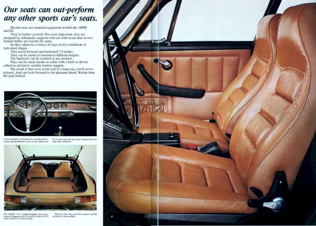 The interior of the 1973 Volvo 1800ES was also a testament to Swedish design sensibilities, focusing on form, function, and comfort. 