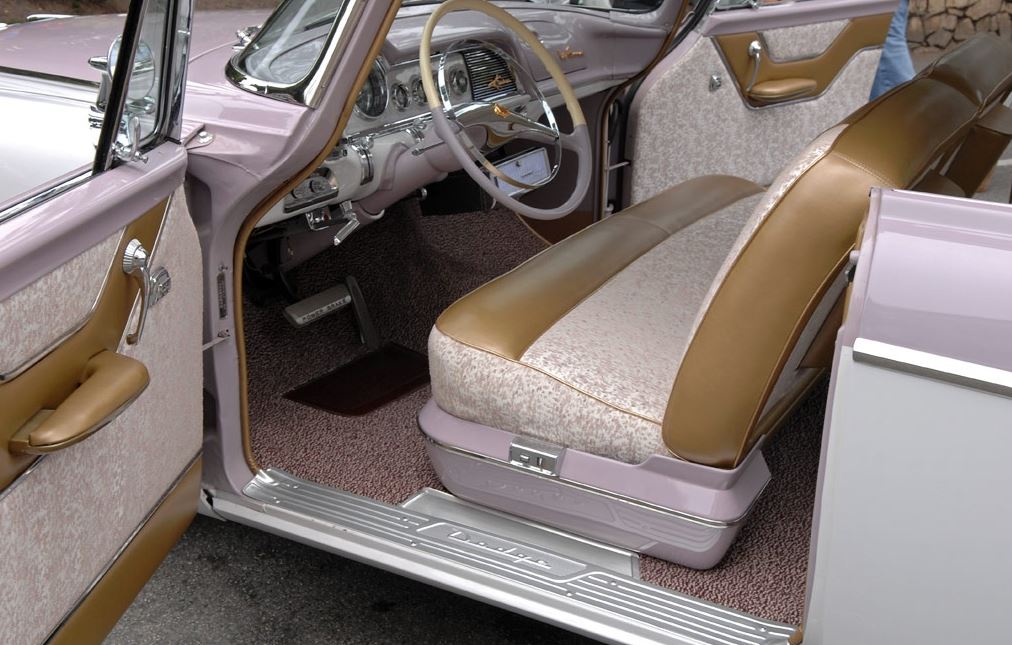 The 1956 Dodge Royal Lancer's interior was designed to provide occupants with a high level of comfort, style, and luxury.