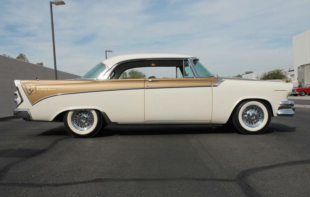 One of the most striking aspects of the 1956 Dodge Royal Lancer is its bold and aggressive exterior design. 